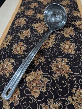 Vintage,Stainless Steel Soup Ladle - Silver By Oneida. Approximately 12"